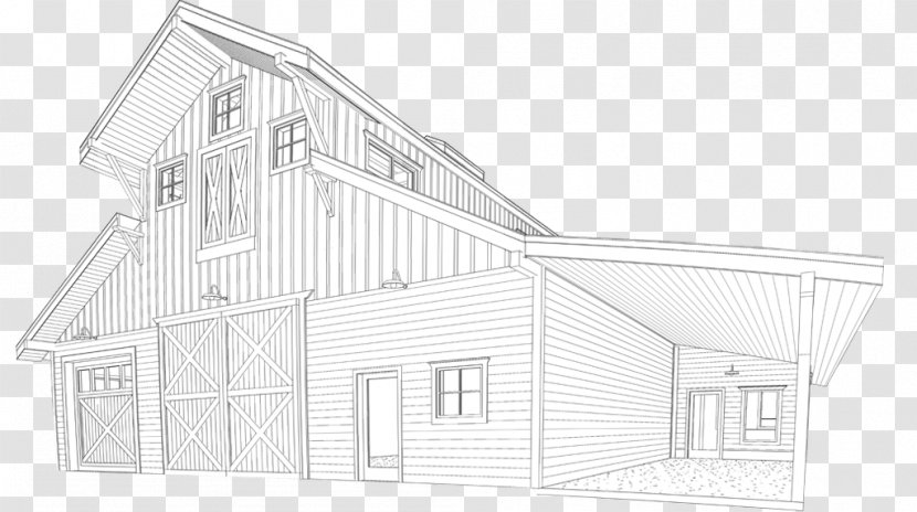 Architecture House Roof Facade Sketch - Elevation Transparent PNG