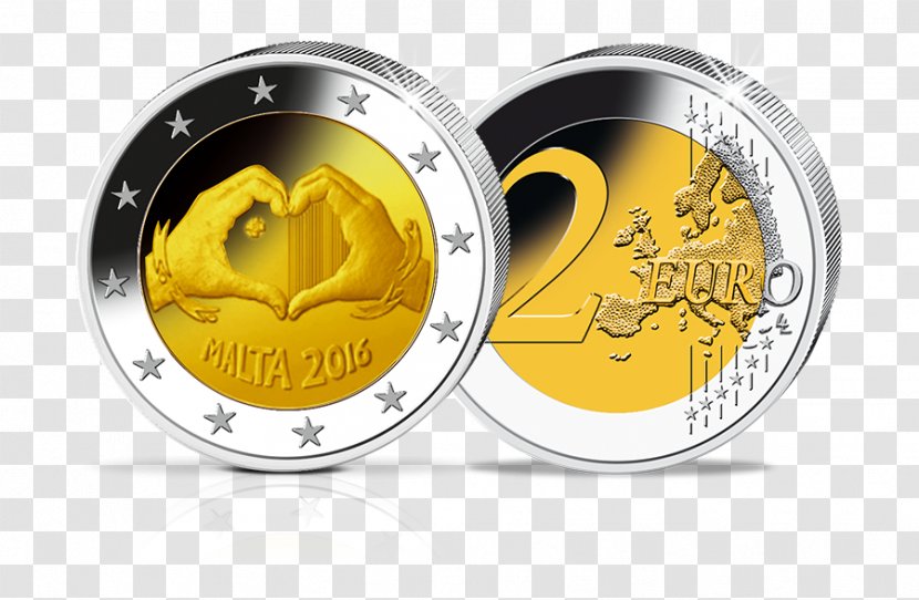 Euro Coins 2 Coin Commemorative Silver Transparent PNG