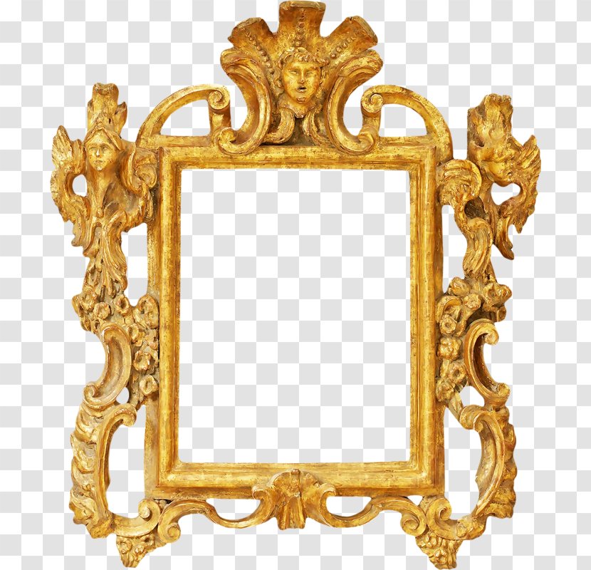 01504 Picture Frames Brass - Mirror Transparent PNG