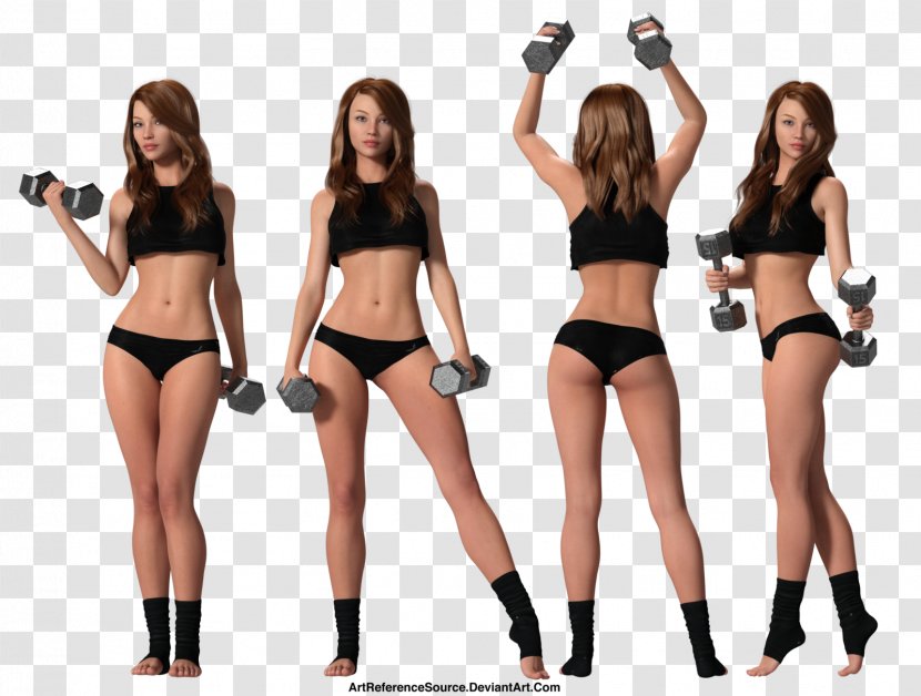Woman Physical Exercise Art 3D Computer Graphics - Cartoon - Model Transparent PNG