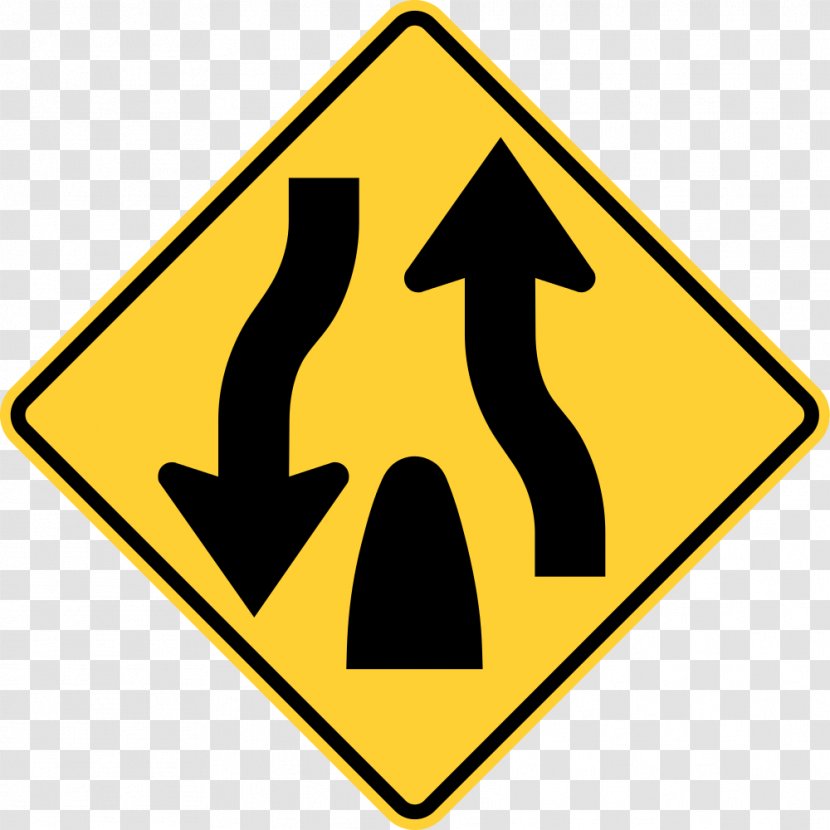 Road Highway Warning Sign Lane Transparent PNG