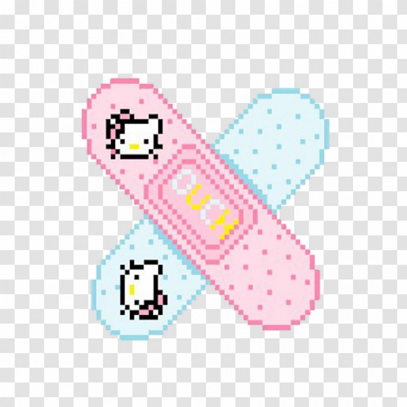 Hello Kitty Pixel Art - Flower Transparent PNG