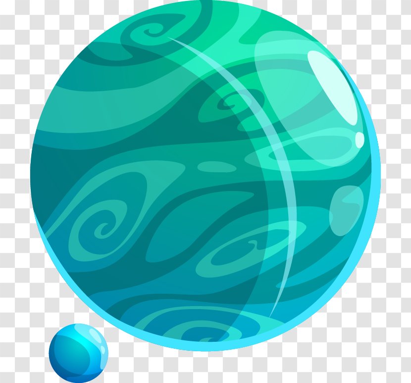Planet Euclidean Vector - Aqua - SCIENCE Dream Transparent PNG