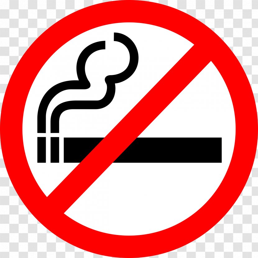 Smoking Ban Cessation Tobacco Clip Art - Signage - NO SMOKING Transparent PNG