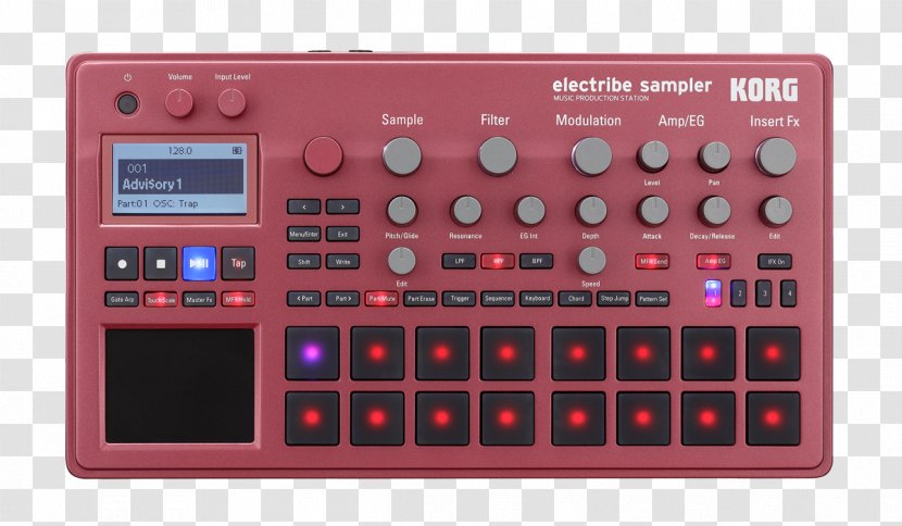 Korg Kaoss Pad Electribe Sampler Sound Synthesizers - Watercolor - Musical Instruments Transparent PNG