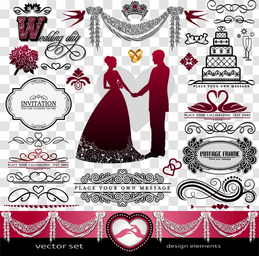 Wedding Invitation Ornament Bridegroom - Drawing Transparent PNG