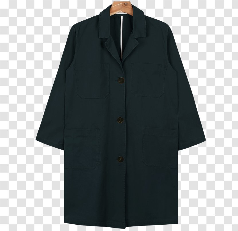 Overcoat Black M - Coat - Pocket Transparent PNG