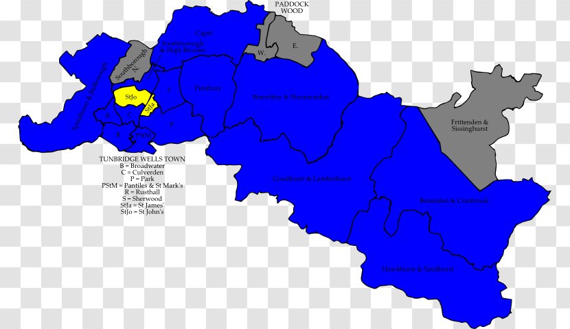 Borough Of Tunbridge Wells Royal Council Elections Election, 2000 Map - Flower - 2008 Election Transparent PNG