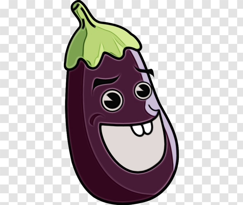 Cartoon Eggplant Vegetable Clip Art Purple - Watercolor - Food Fruit Transparent PNG