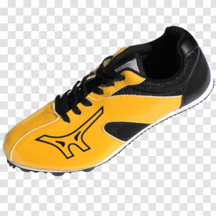 Track Spikes Cleat Shoe Sneakers Running - Black Yellow Transparent PNG