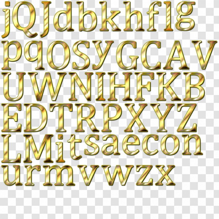 Gold Line Material Font - Text - English Fonts Transparent PNG