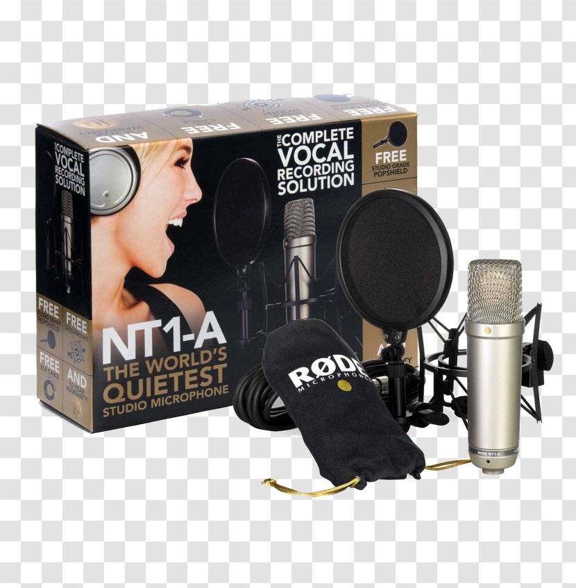 Røde Microphones RØDE NT1-A Condensatormicrofoon Recording Studio - Voiceover - Microphone Transparent PNG