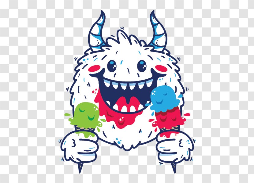 Drawing Monster Illustration - Heart - Eat Ice Cream Transparent PNG