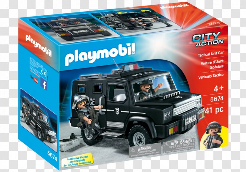 Playmobil Tactical Unit Car Toy Amazon.com - Motor Vehicle Transparent PNG