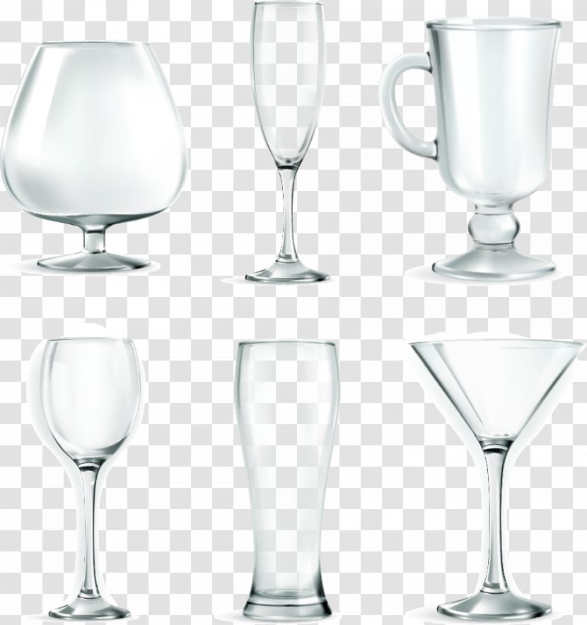 Wine Glass Martini Champagne Beer Glasses - White Transparent Transparent PNG