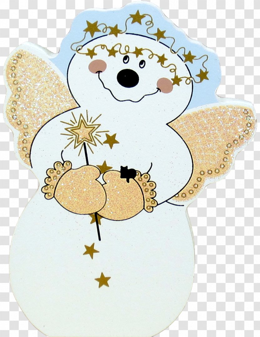 Snowman Snow Angel Christmas Ornament - Silhouette Transparent PNG