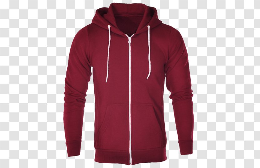 Hoodie T-shirt Clothing Sizes Zipper - Red Transparent PNG