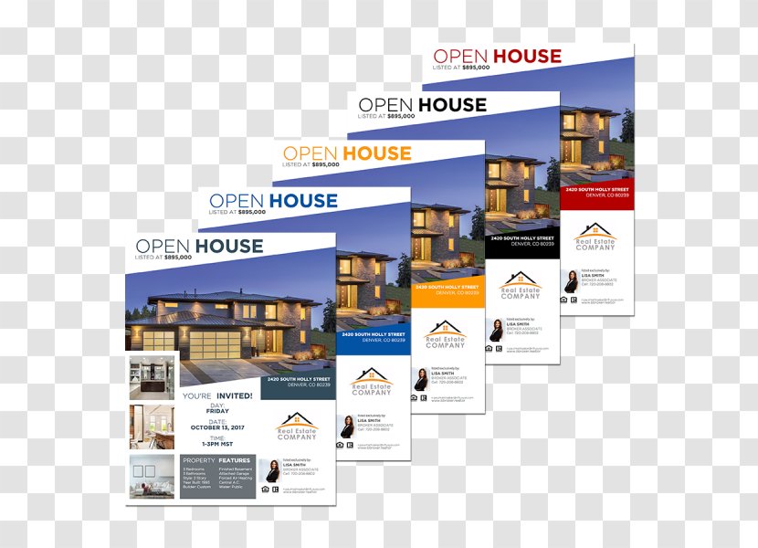 Real Estate House Brochure Flyer Agent - Broker - Material Transparent PNG
