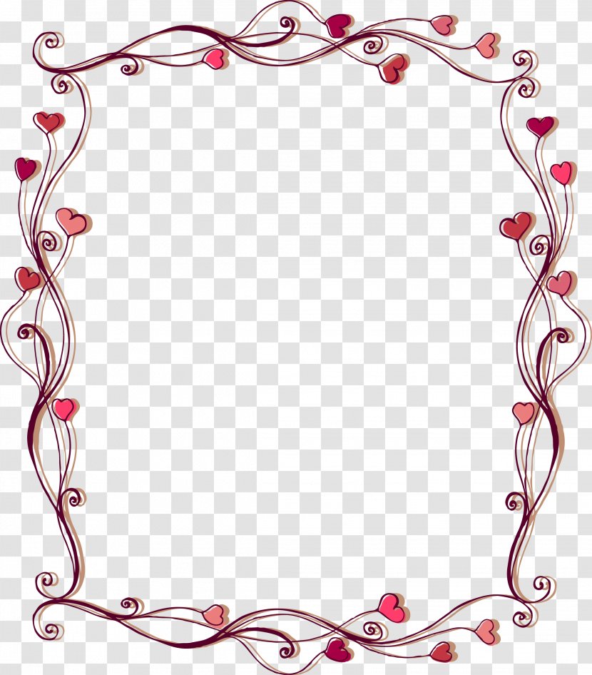 Heart Picture Frames Clip Art - Floral Design - Love Frame Transparent PNG