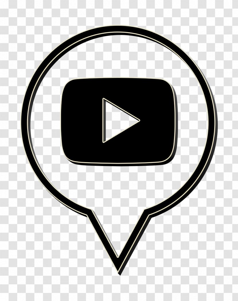 Youtube Black And White Icon Logo Blackandwhite Line Art Transparent Png