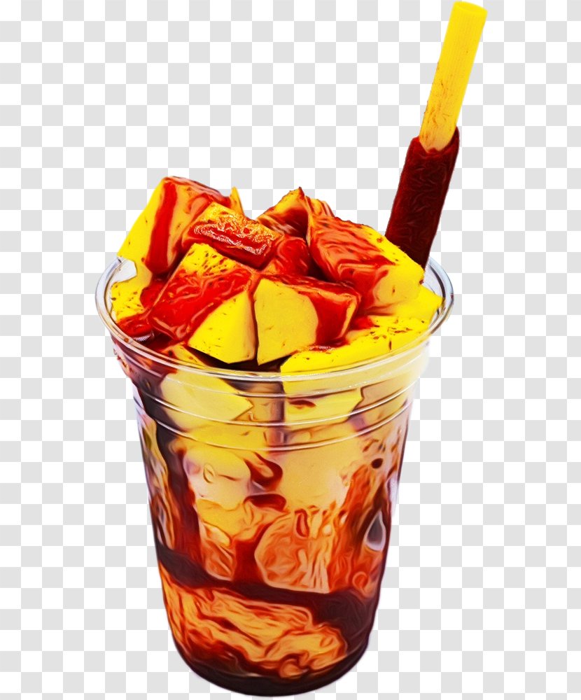 Junk Food Cartoon - Mangonada - Sundae American Transparent PNG