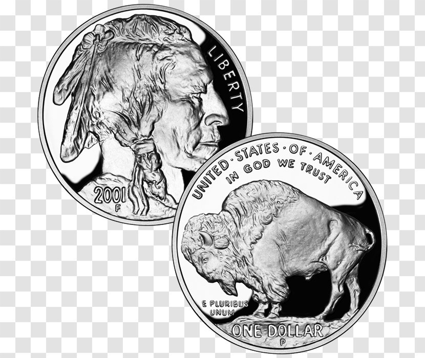 Dollar Coin American Buffalo United States Half Transparent PNG