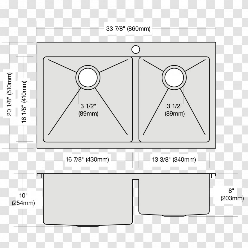 Paper Drawing White Diagram - Text - Sink Plan Transparent PNG