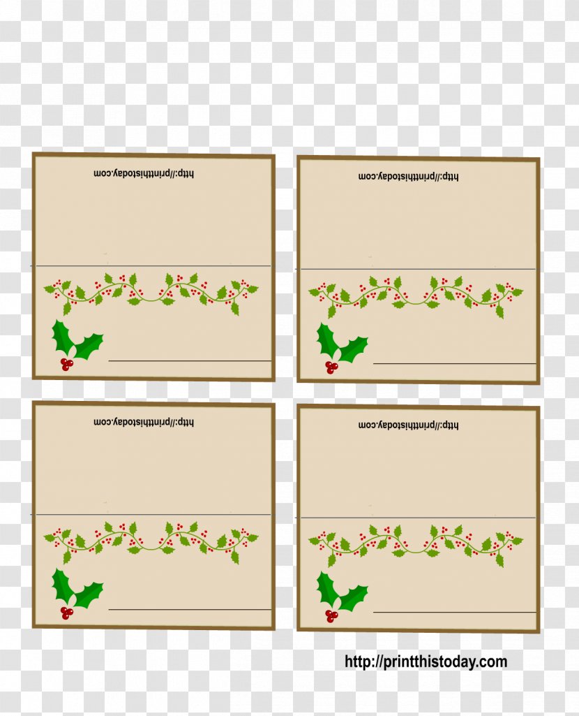 Place Cards Christmas Decoration Holiday Gift - PLACES Transparent PNG