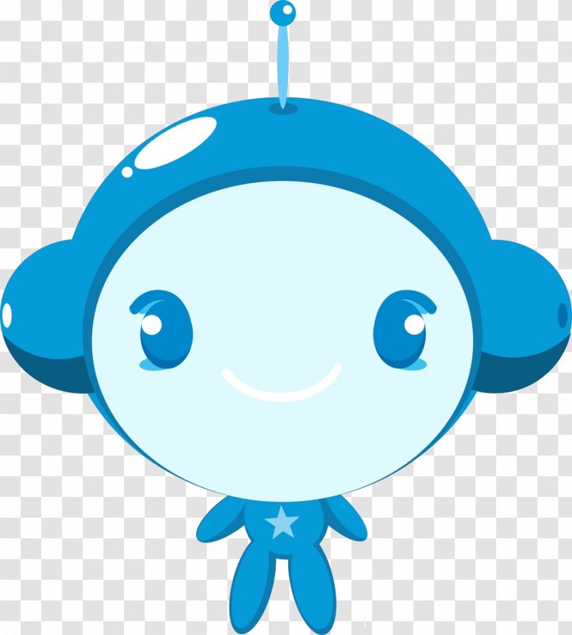 IPhone X Robot Cartoon - Marine Mammal - Blue Transparent PNG