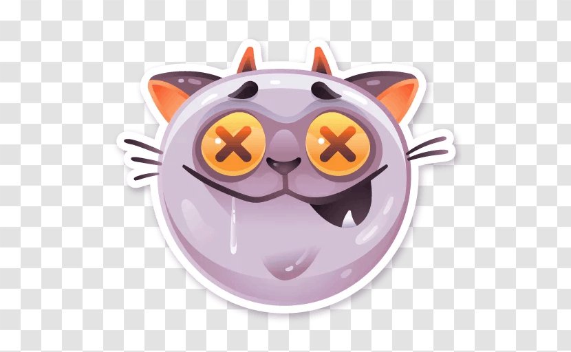 Whiskers Cat Sticker Telegram Clash Of Clans - Carnivoran Transparent PNG