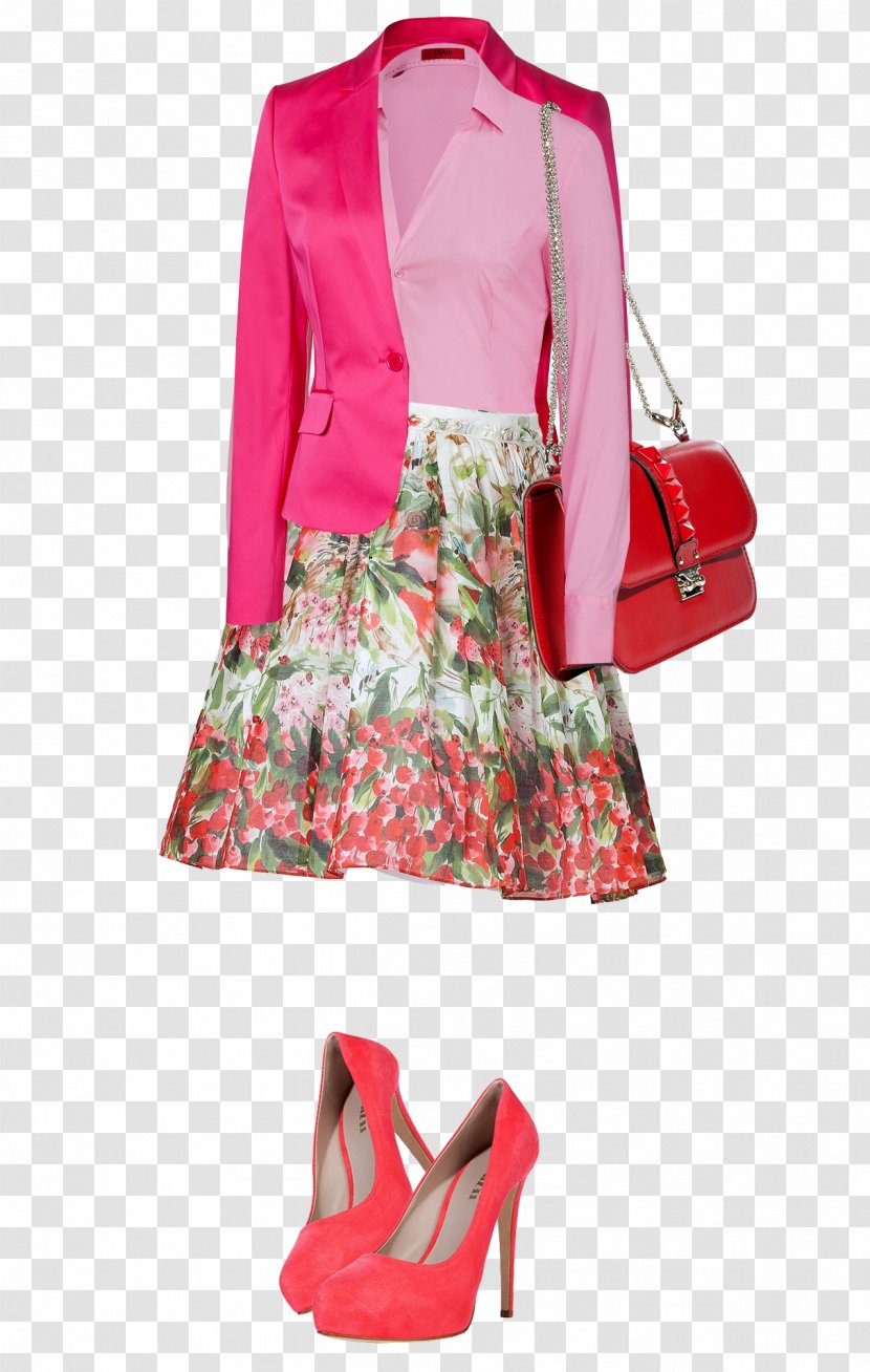 Clothing Pink T-shirt Dress Fuchsia - Shoe - Blazer Transparent PNG