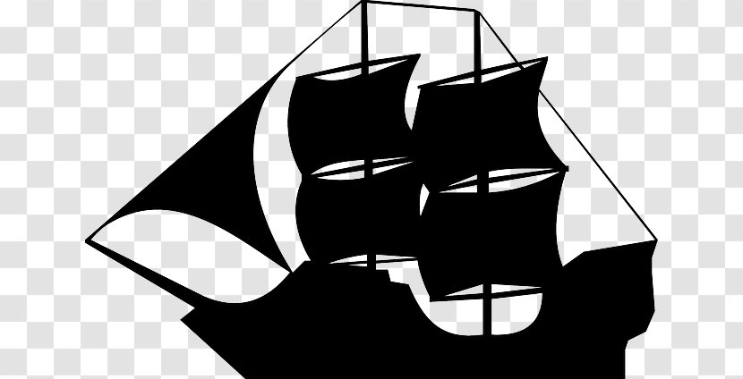 Clip Art Vector Graphics Ship Openclipart Illustration - Black And White - Pirate Room Painting Transparent PNG