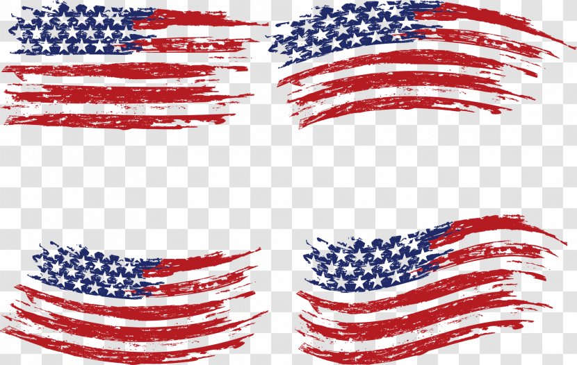 Flag Of The United States Clip Art - Banner Creative Damaged Transparent PNG