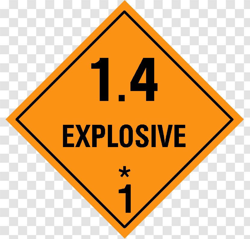 Explosive Material Dangerous Goods HAZMAT Class 2 Gases Explosion - Traffic Sign - Stickers Transparent PNG