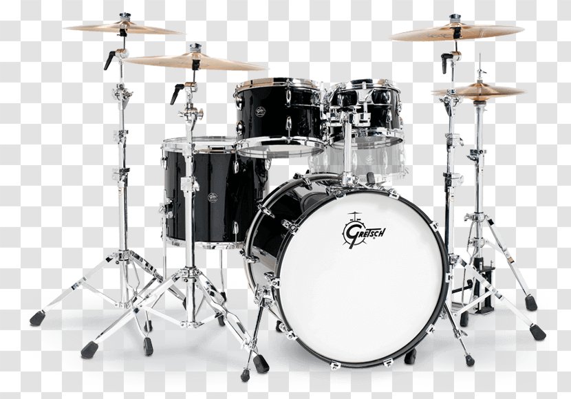Pearl Masters Maple Complete 4-Piece Drums Gretsch Renown Decade - Silhouette Transparent PNG