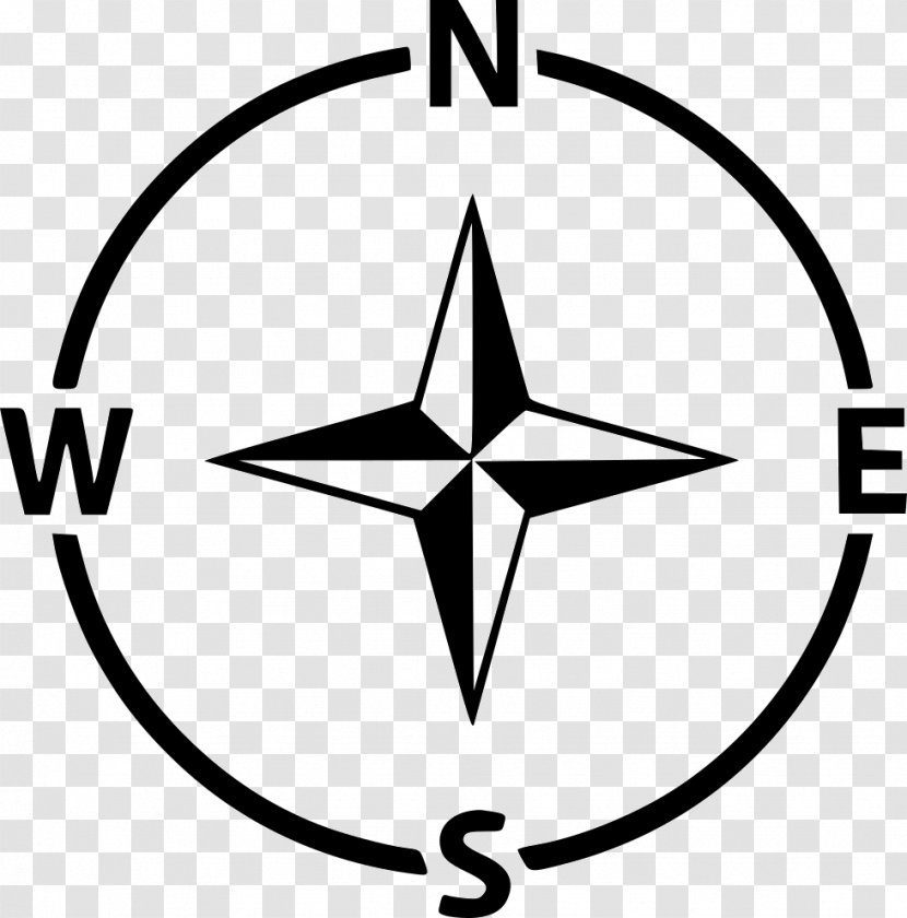 North Cardinal Direction South Compass Rose Clip Art - White Transparent PNG