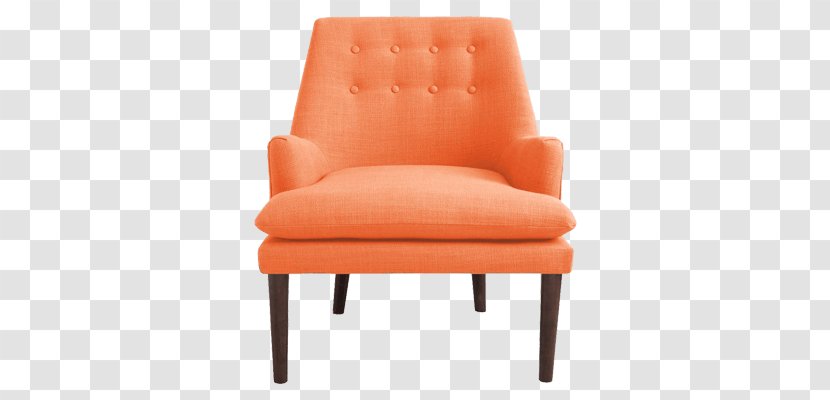 Eames Lounge Chair Upholstery Club Mid-century Modern - Orange Transparent PNG