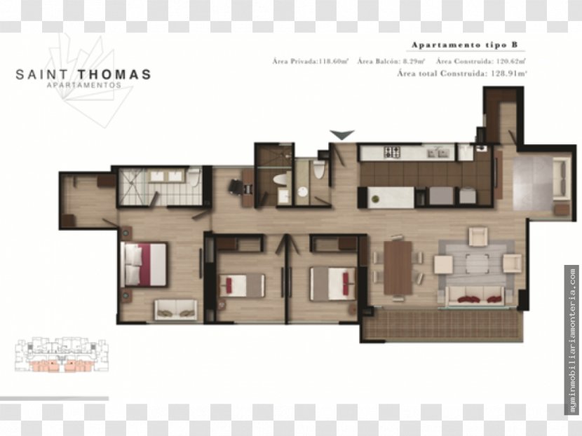 Apartment House Constructora Colpatria, Saint Thomas Project Floor Plan - Property Transparent PNG
