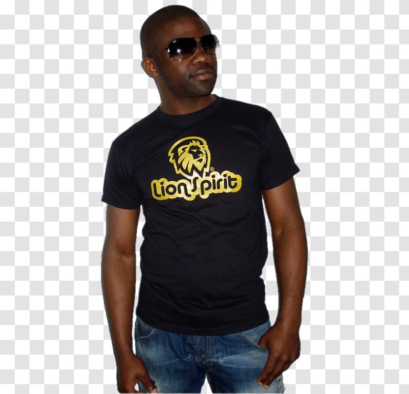 T-shirt Man Sleeve Neck - Black Transparent PNG