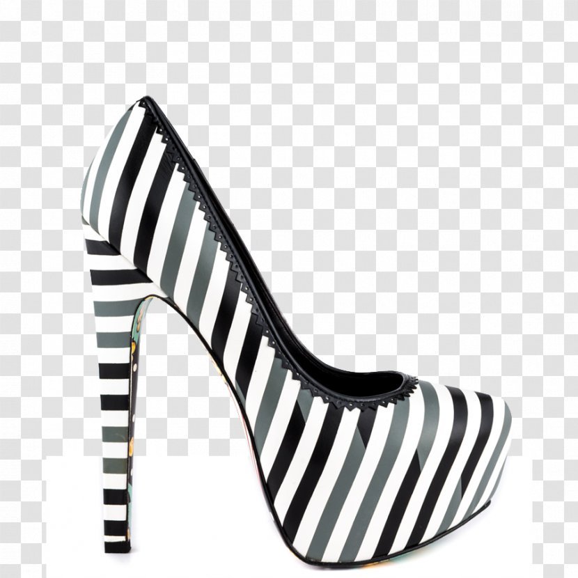 Black And White High-heeled Shoe Stiletto Heel - Monochrome - Pump Shoes For Women With Bunions Transparent PNG