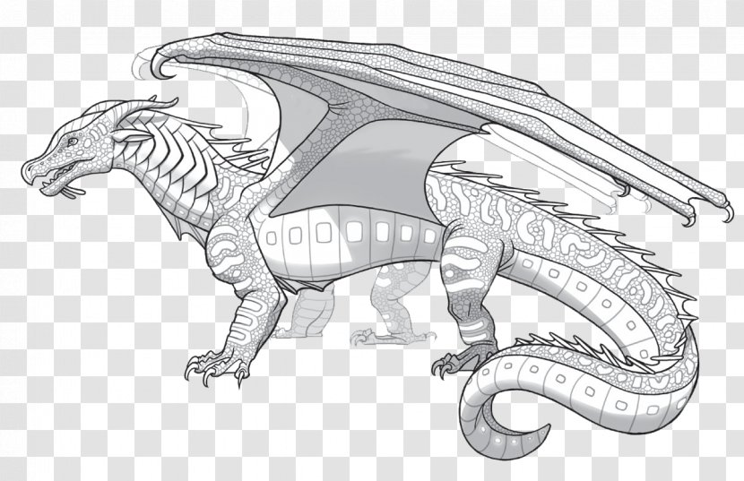 Wings Of Fire Coloring Book The Dragonet Prophecy Drawing - Tsunami Transparent PNG