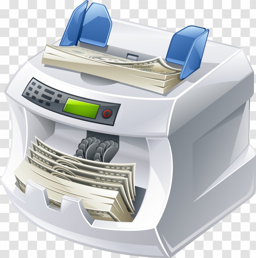 Currency-counting Machine Cash Automated Teller Clip Art - Output Device - Credit Card Transparent PNG