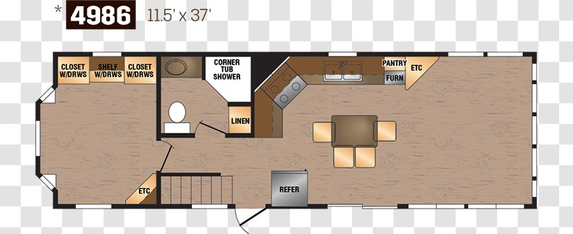 Floor Plan House Caravan Facade Roof - Dining Room - Park Transparent PNG
