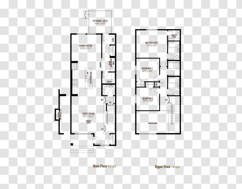 Floor Plan House Townhouse - Bathroom Transparent PNG