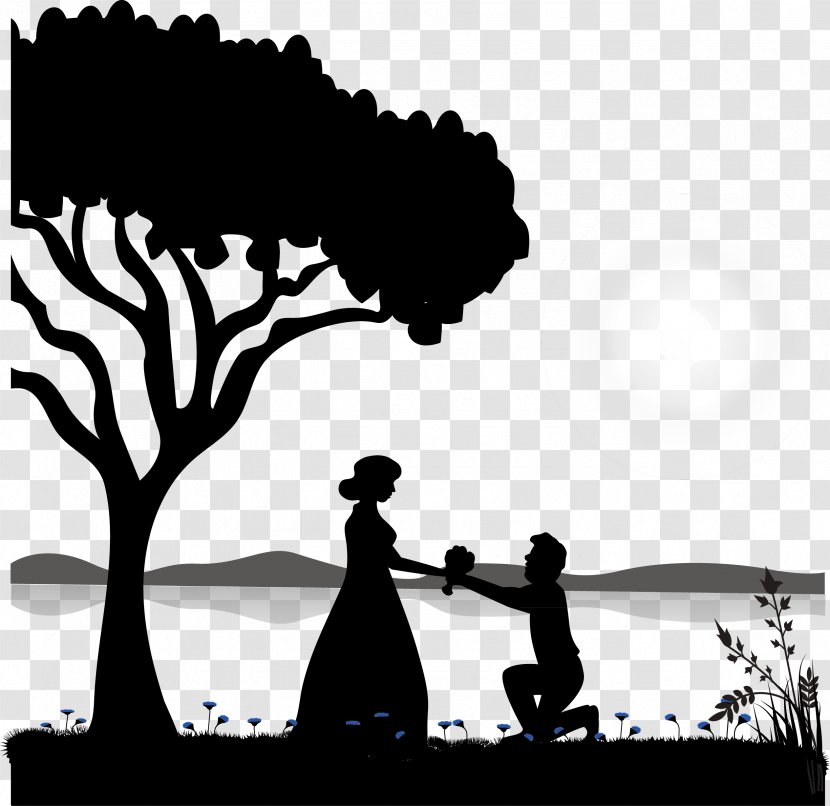 Cat Silhouette Illustration - Romance - Dream Star Transparent PNG