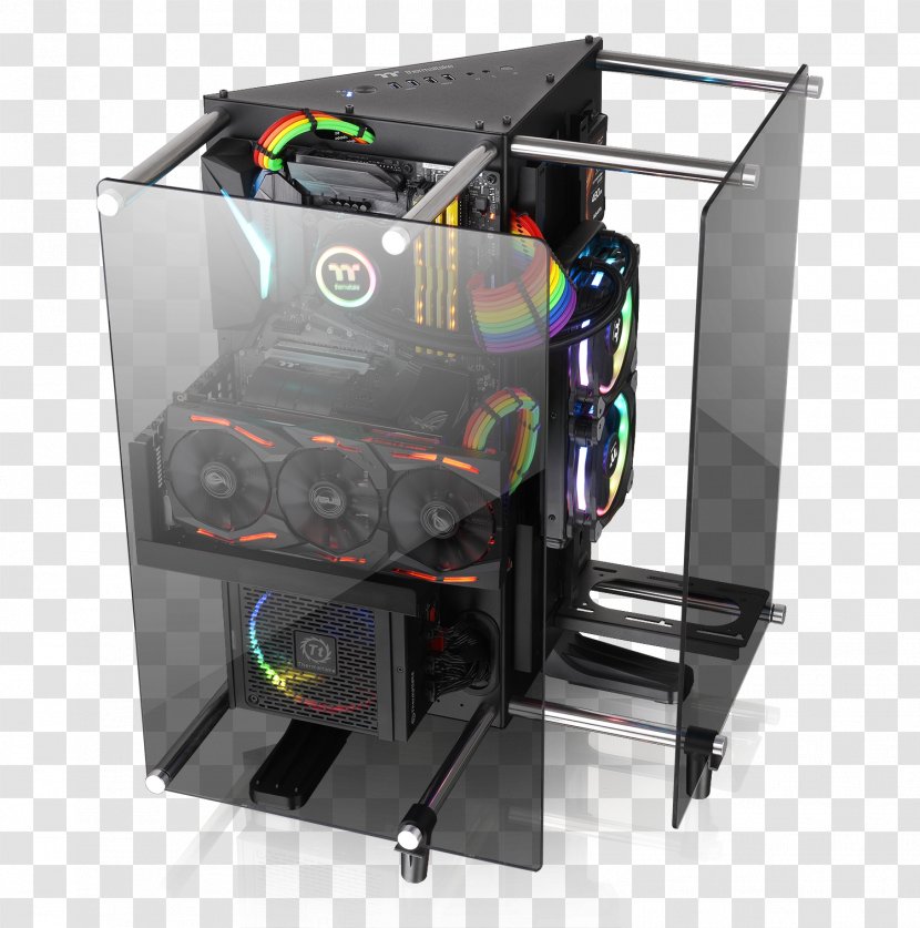 Computer Cases & Housings Thermaltake Commander MS-I View 31 TG CA-1H8-00M1WN-00 ATX - Atx - Space Frame Transparent PNG
