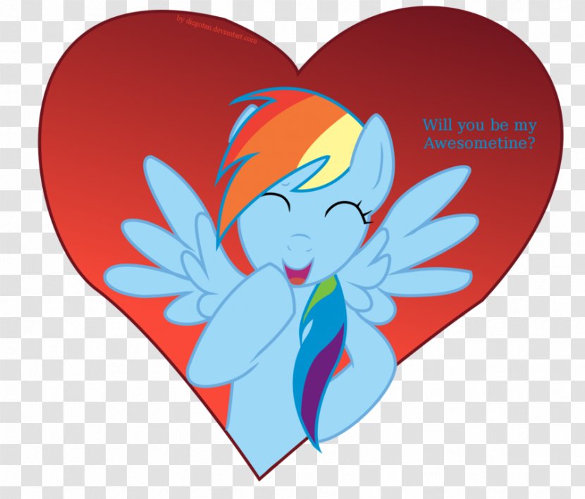 Rainbow Dash Rarity Twilight Sparkle Valentine's Day Pinkie Pie - Heart Transparent PNG