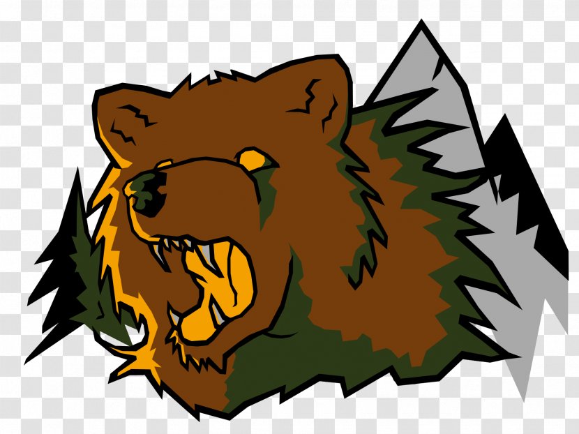Grizzly Bear Polar Domestic Yak Clip Art - Wildlife - Chicago Bears Transparent PNG