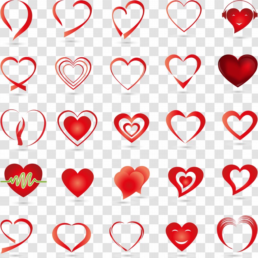 Heart Clip Art - Silhouette - Valentine's Day Red Transparent PNG
