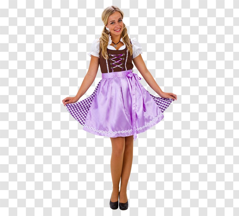 Costume Purple Tyrol Dirndl Skirt - Stocking Transparent PNG